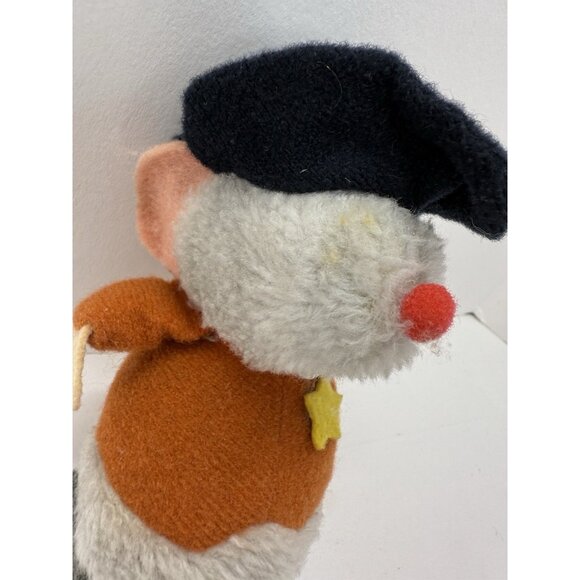 Vintage 1978 Wallace Berrie Sheriff Western Mouse Plush 5” Tall Nutshell Rare - Picture 10 of 12
